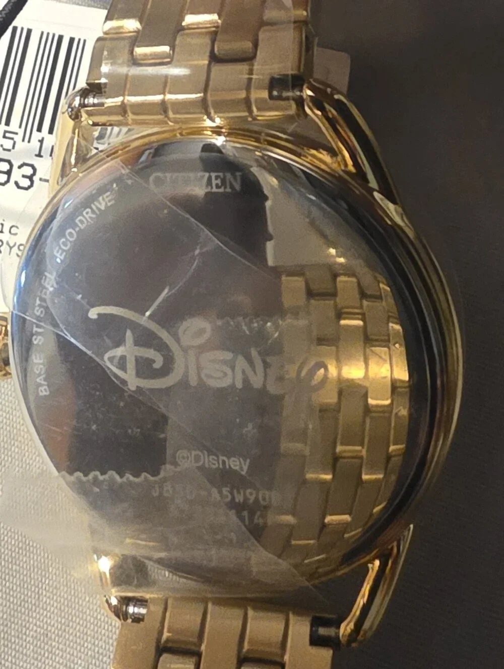 Citizen Women Disney Mickey Mouse Eco-Drive Watch Yellow Gold Steel New